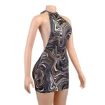 CDJLFH Women's Black Bodycon Mini Dress: Sexy Halter with Hollow-Out Design - Image 23