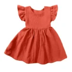 Toddler & Kids' Casual Ruffles Dress: A-Line Sleeveless Dress with Back Bow (0-5 Years) - Image 8