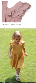 Toddler & Kids' Casual Ruffles Dress: A-Line Sleeveless Dress with Back Bow (0-5 Years) - Image 14