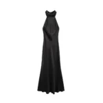 TRZA Women's Backless Satin Halter Dress with Tie-Back Detail - Image 7