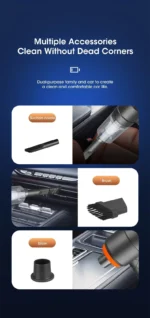 Cordless Handheld Car Vacuum Cleaner: Portable High-Power Suction with Blower Function - Image 17