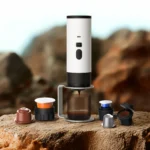 3-in-1 Portable Electric Coffee Maker: Grinder, Brewer & Heater for Car & Travel