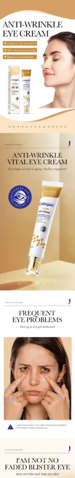 SADOER Collagen Eye Cream: Intensive Care for Dark Circles, Puffiness & Fine Lines - Image 6
