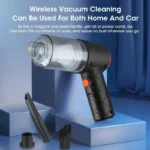 Cordless Handheld Car Vacuum Cleaner: Portable High-Power Suction with Blower Function
