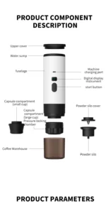 3-in-1 Portable Electric Coffee Maker: Grinder, Brewer & Heater for Car & Travel - Image 16