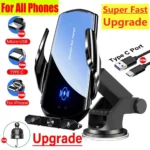 Magnetic Wireless Car Charger: Fast Charging Air Vent Phone Holder for iPhone & Samsung (15W)
