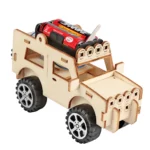DIY Wooden Science Kit: Educational STEM Project for Kids - Assemble 3D Car & Boat Models - Image 11