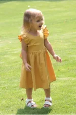 Toddler & Kids' Casual Ruffles Dress: A-Line Sleeveless Dress with Back Bow (0-5 Years) - Image 13