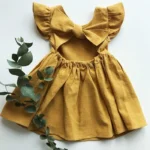Toddler & Kids' Casual Ruffles Dress: A-Line Sleeveless Dress with Back Bow (0-5 Years) - Image 11