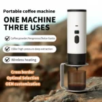 3-in-1 Portable Electric Coffee Maker: Grinder, Brewer & Heater for Car & Travel - Image 2
