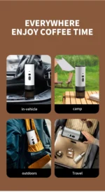 3-in-1 Portable Electric Coffee Maker: Grinder, Brewer & Heater for Car & Travel - Image 15