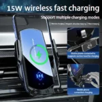 Magnetic Wireless Car Charger: Fast Charging Air Vent Phone Holder for iPhone & Samsung (15W) - Image 4