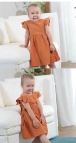 Toddler & Kids' Casual Ruffles Dress: A-Line Sleeveless Dress with Back Bow (0-5 Years) - Image 12
