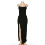 Women's Sexy Bodycon Sheath Dress Summer Spaghetti Strap & Split Design - Image 8